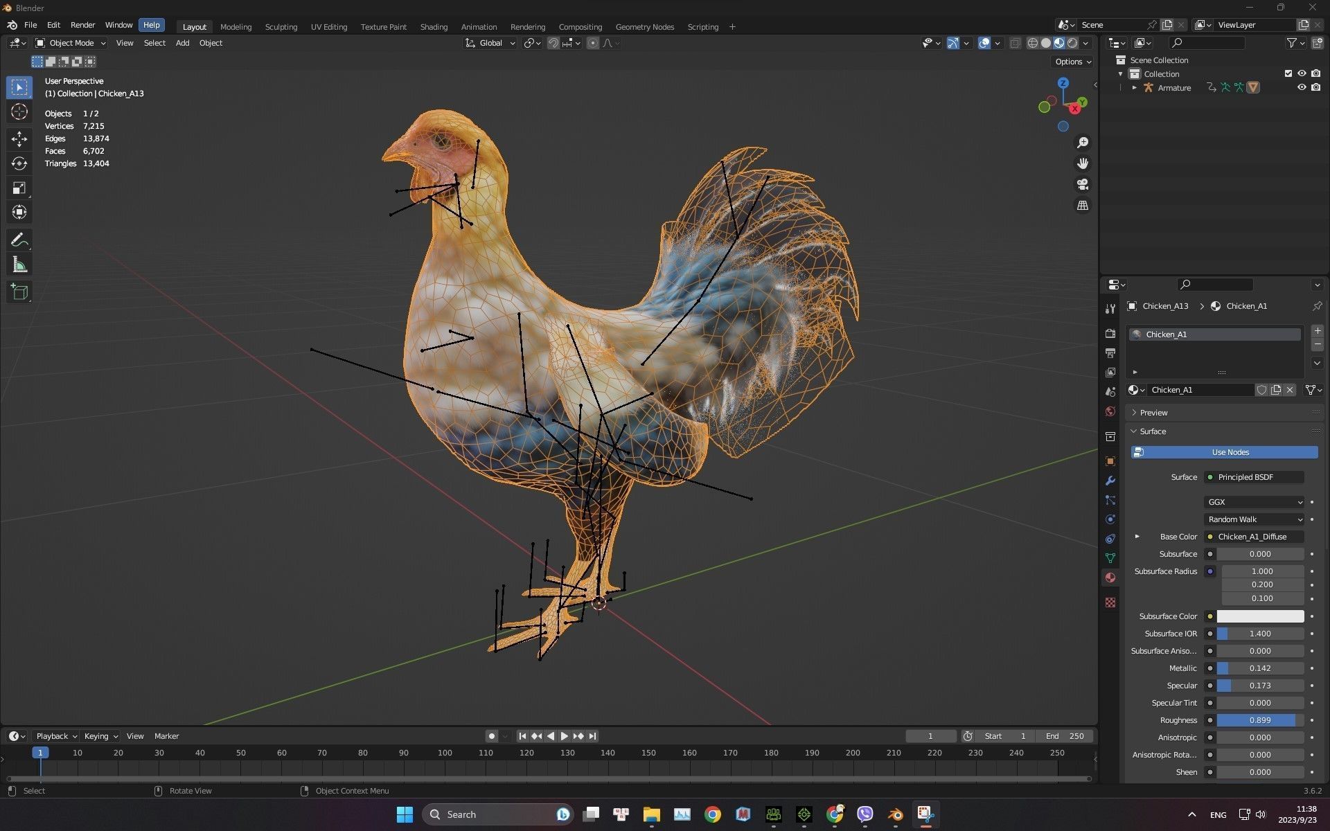 Chicken A1 3D model_8