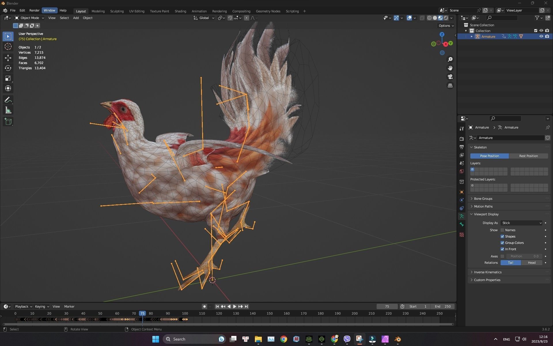 Chicken A2 3D model_8