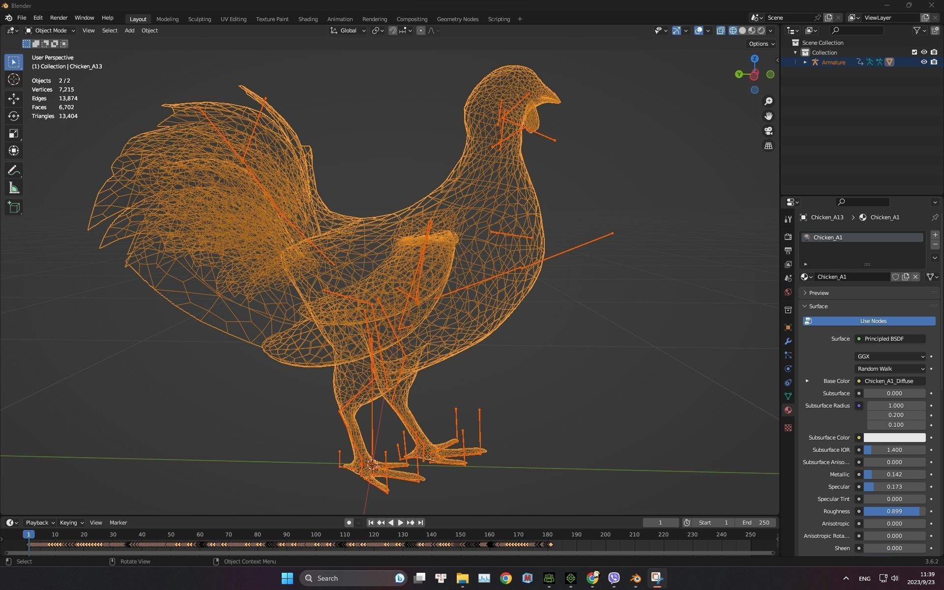 Chicken A3 3D model_9