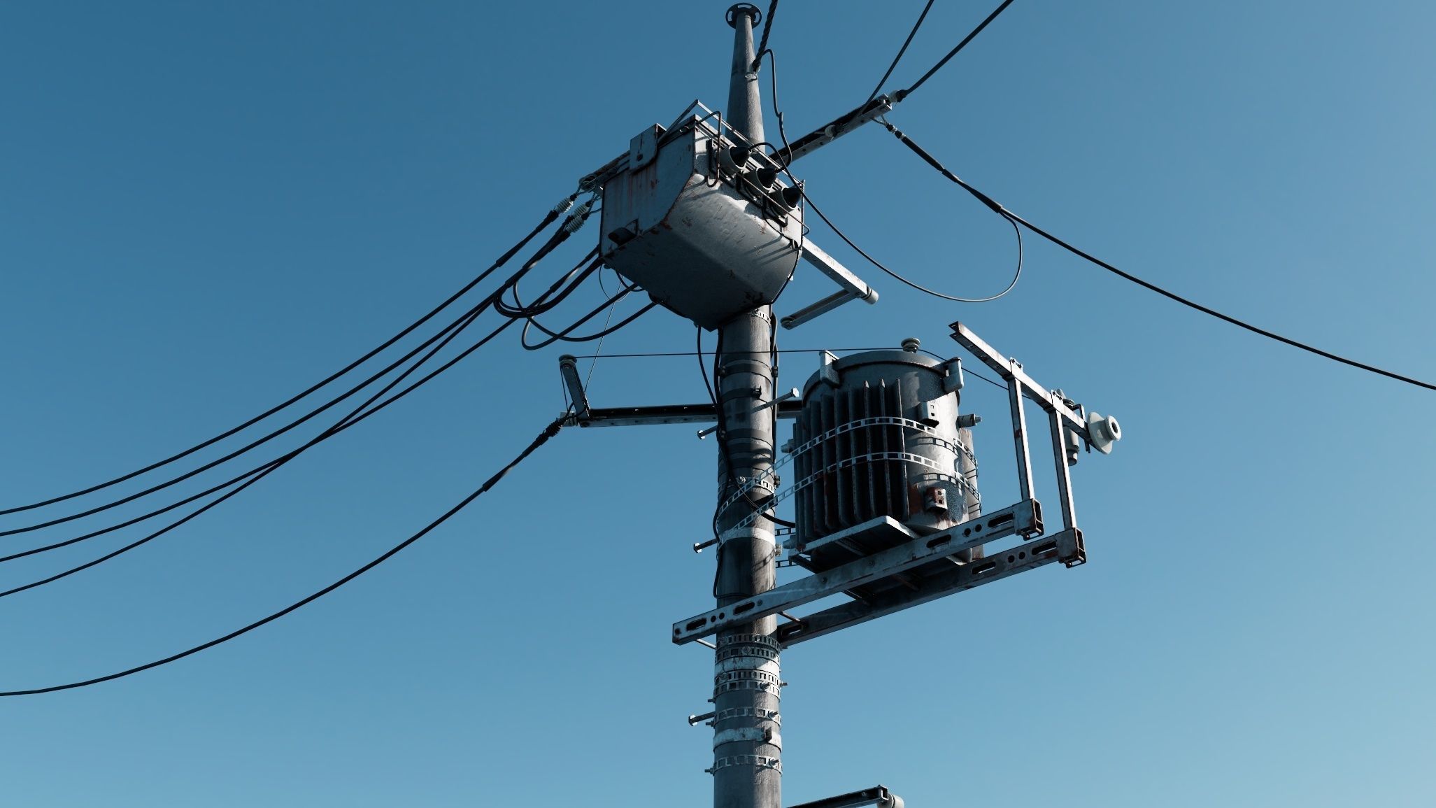 Japan Electric Pole 3D model_3