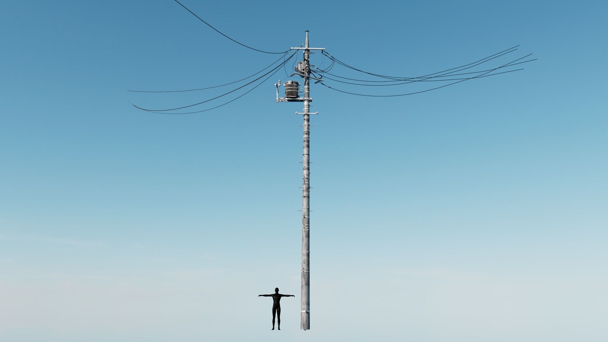 Japan Electric Pole 3D model_2