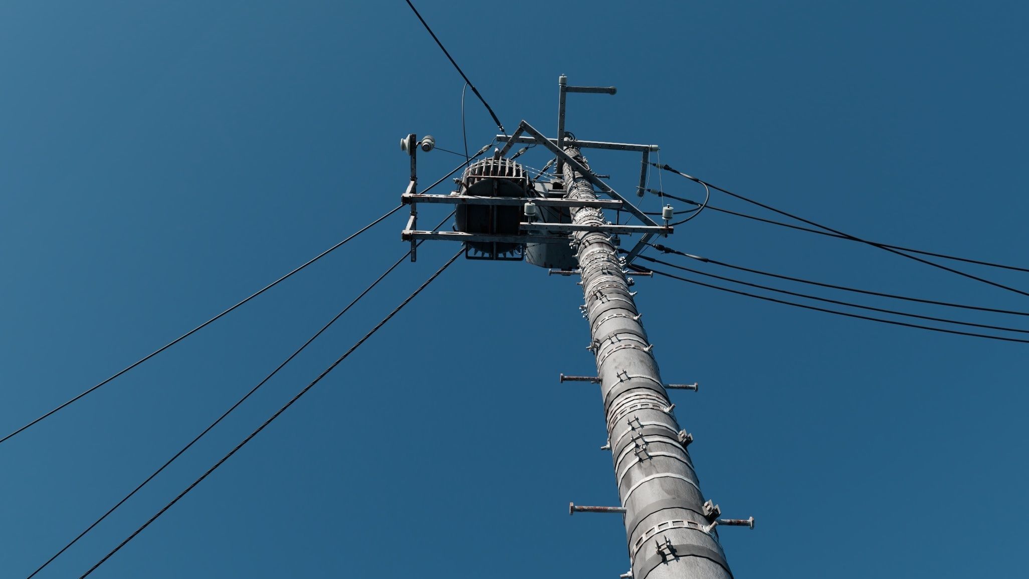 Japan Electric Pole 3D model_5