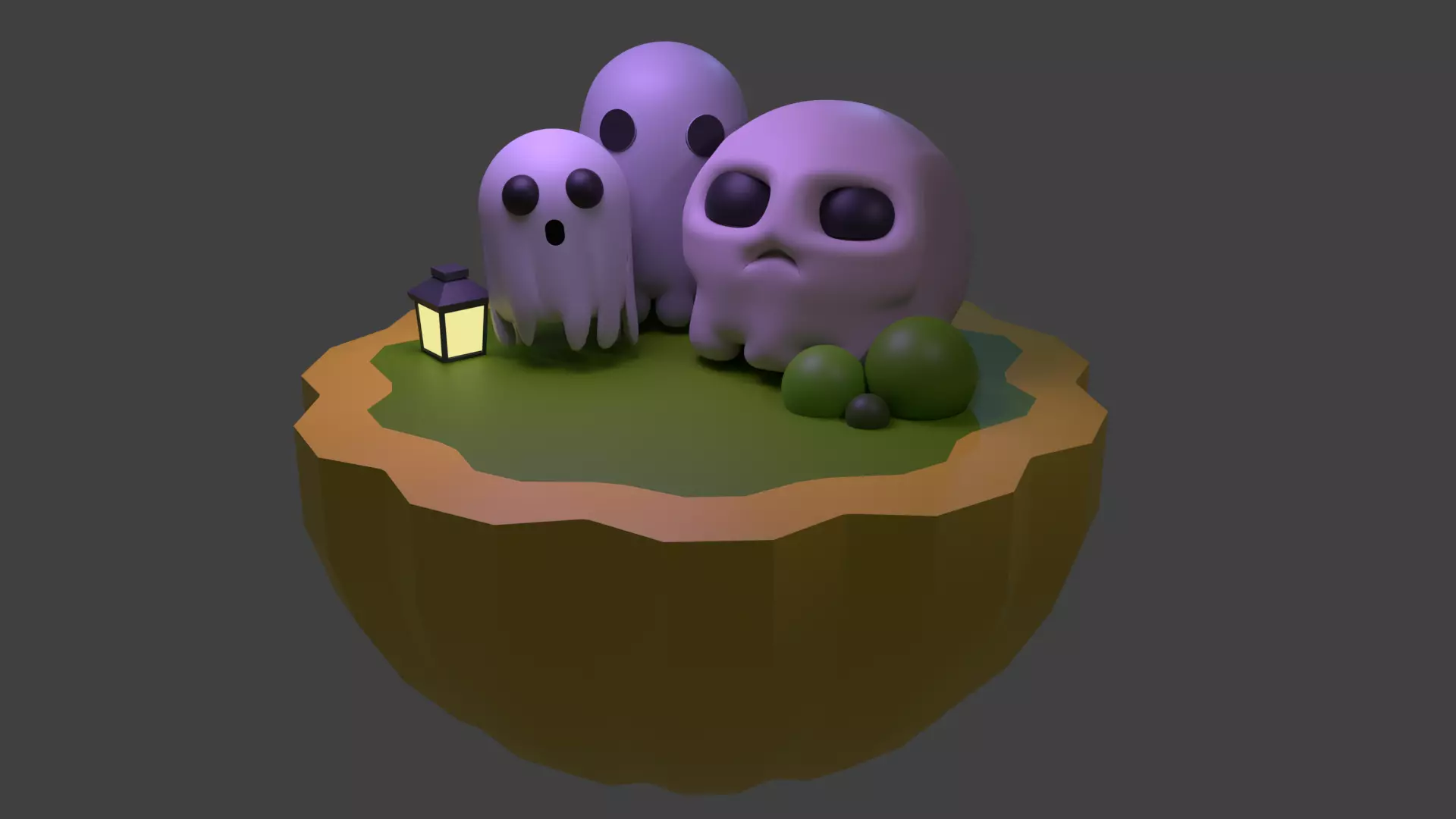Skull Pumpkin Free low-poly 3D model