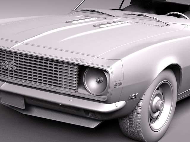 Chevrolet Camaro 1967 SS RS 3D model_11