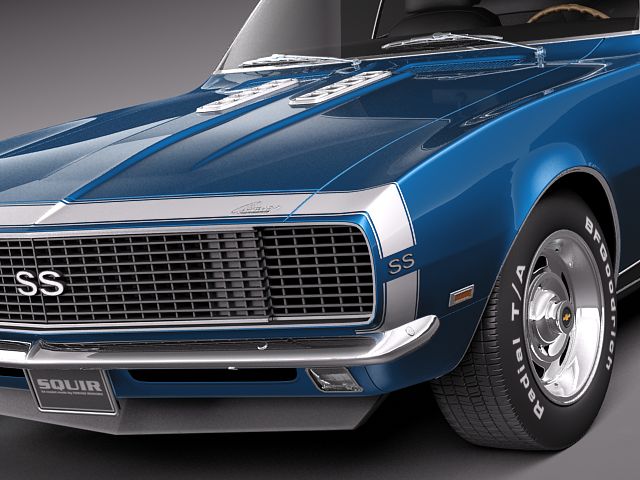 Chevrolet Camaro 1967 SS RS 3D model_2