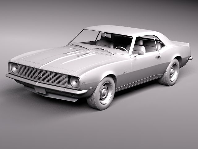 Chevrolet Camaro 1967 SS RS 3D model_10