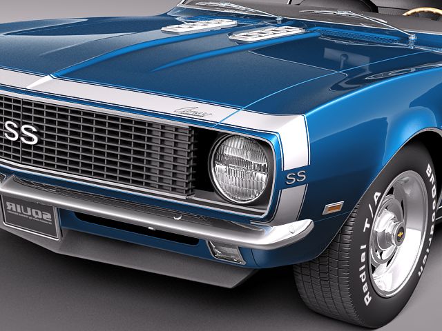 Chevrolet Camaro 1967 SS RS 3D model_9