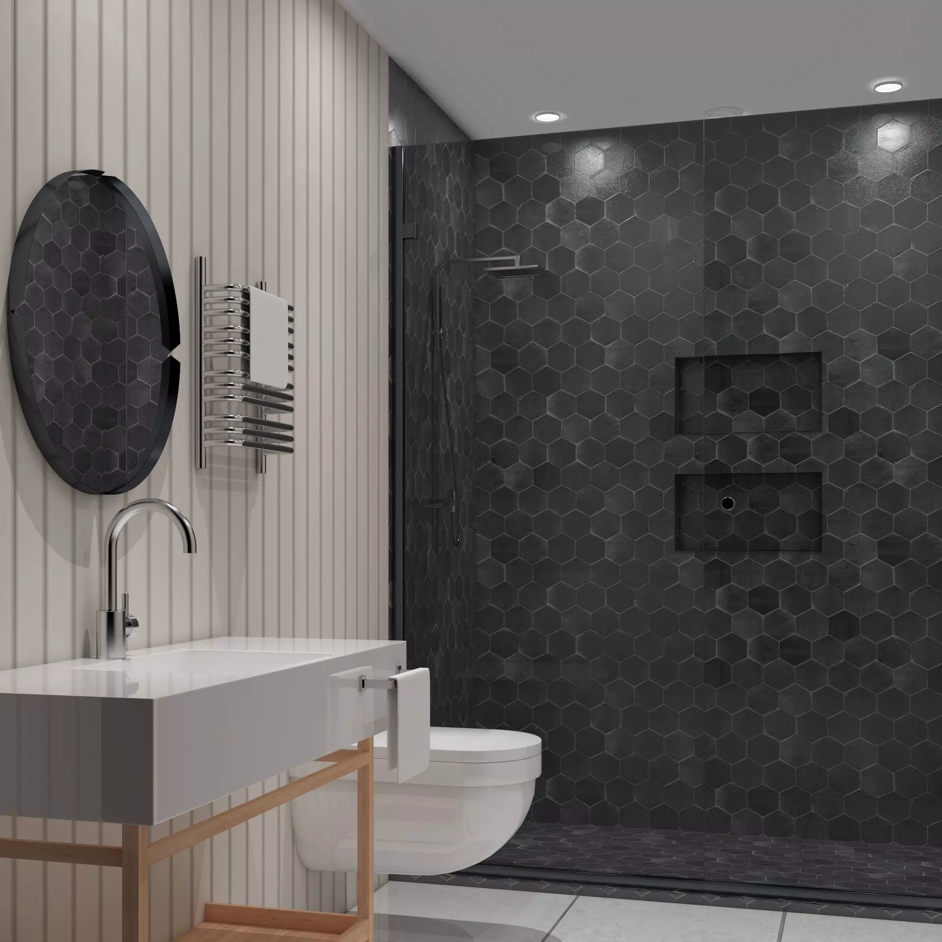 Modern Small Bathroom 3D model_0