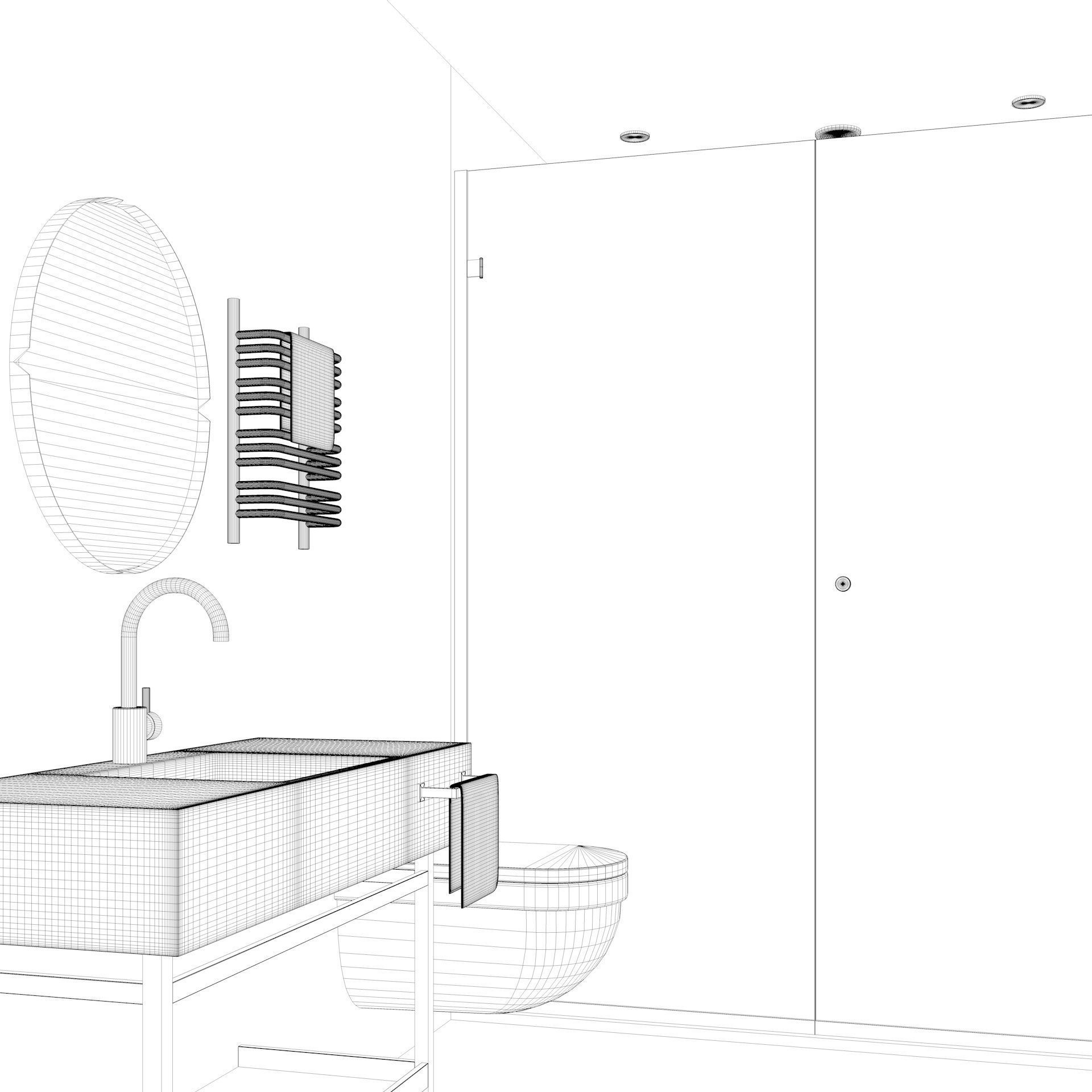 Modern Small Bathroom 3D model_7