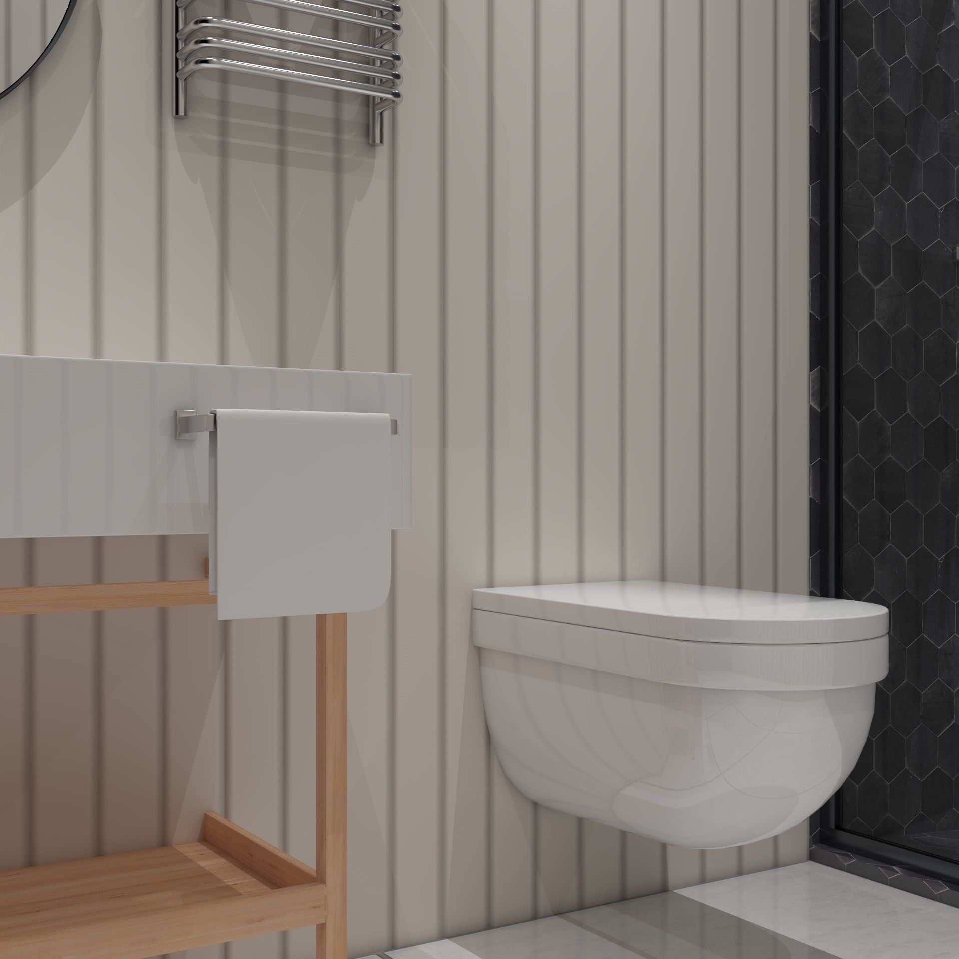 Modern Small Bathroom 3D model_2