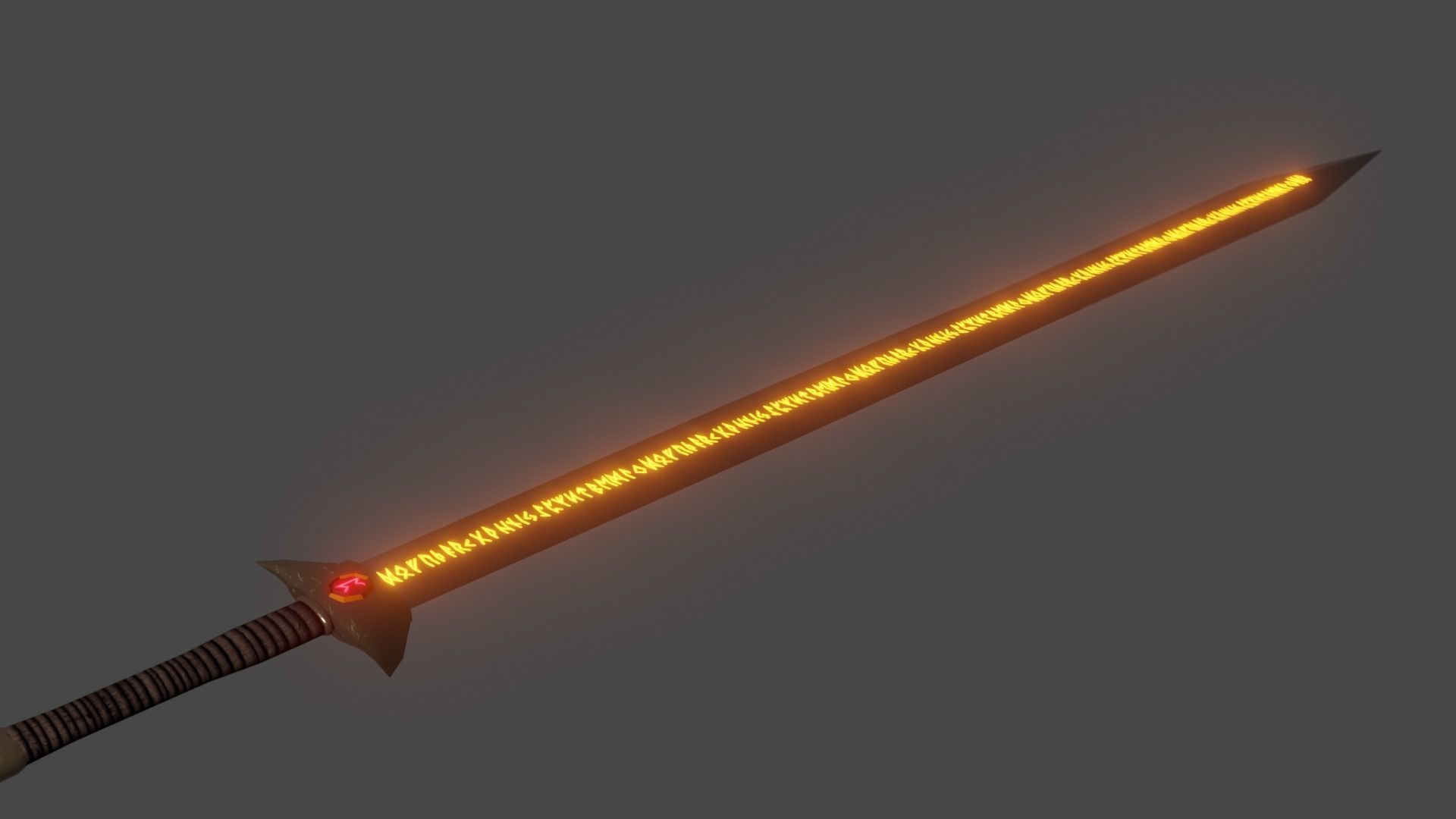 Sword in the stone in cave scene  with FX and simple animation 3D model_2