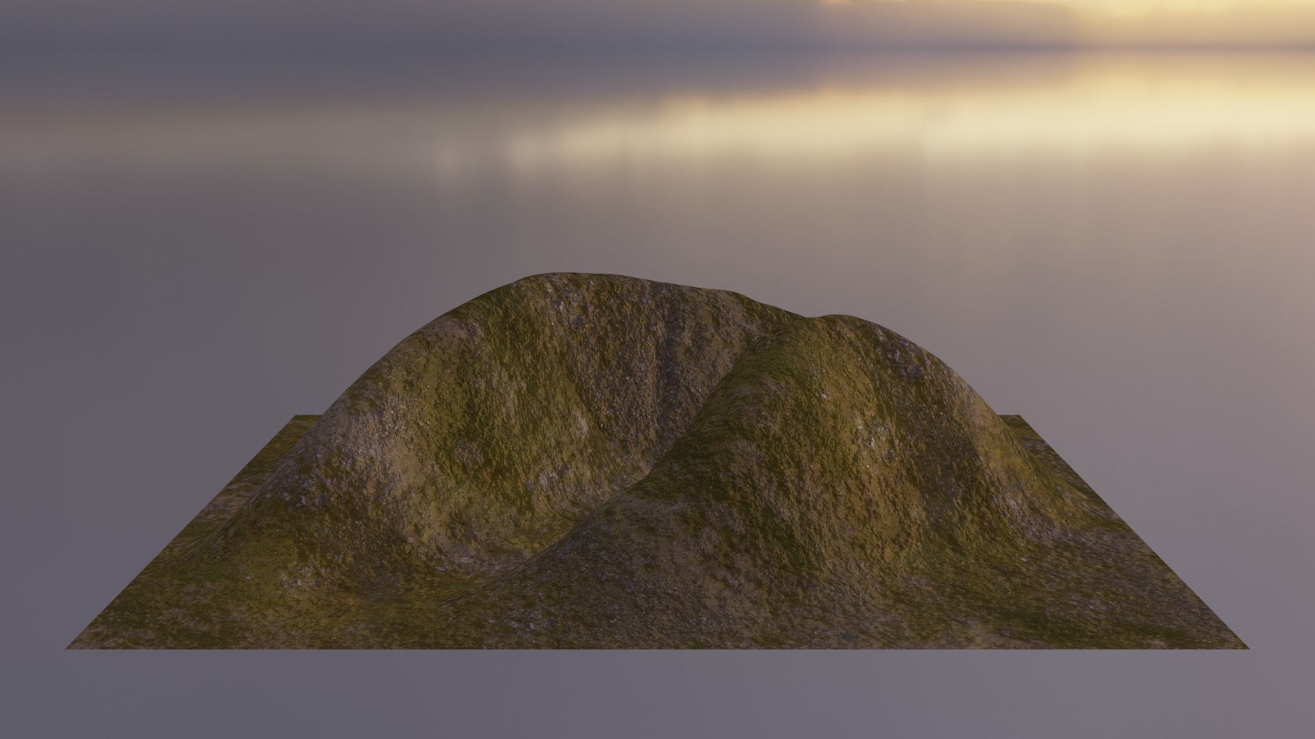 Aerial Grassy and Rocky Mountain 6 Free 3D model_1