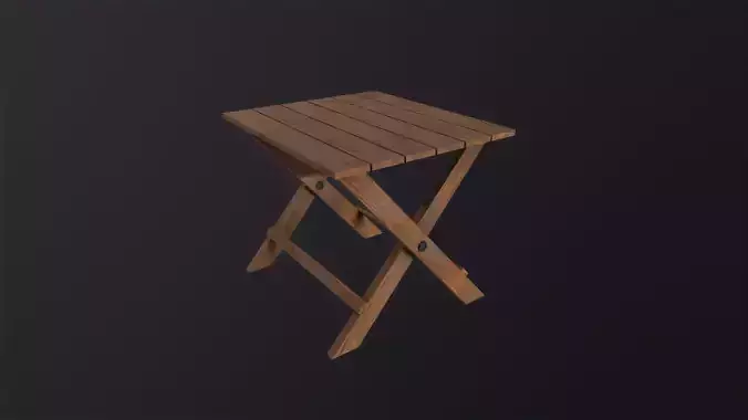 beach table 3D Model Low-poly 3D model