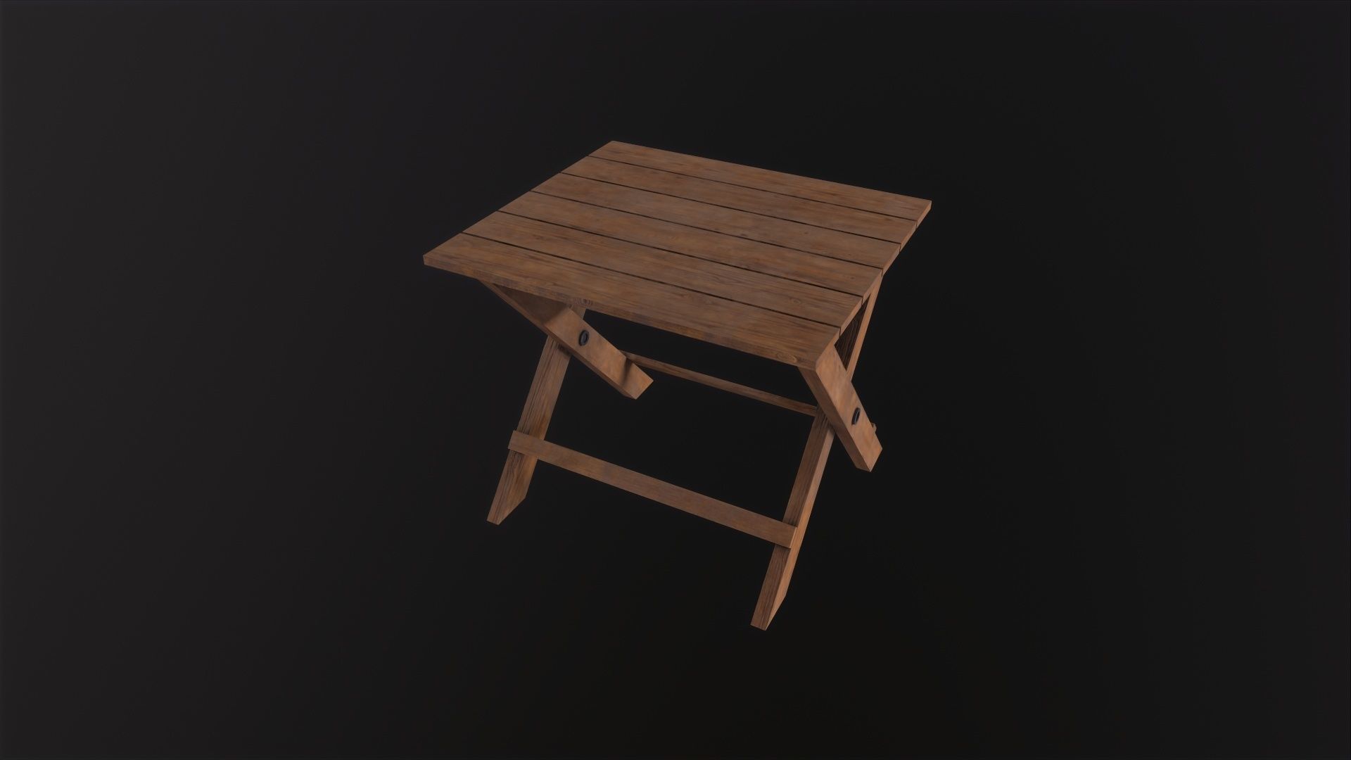beach table 3D Model Low-poly 3D model_4