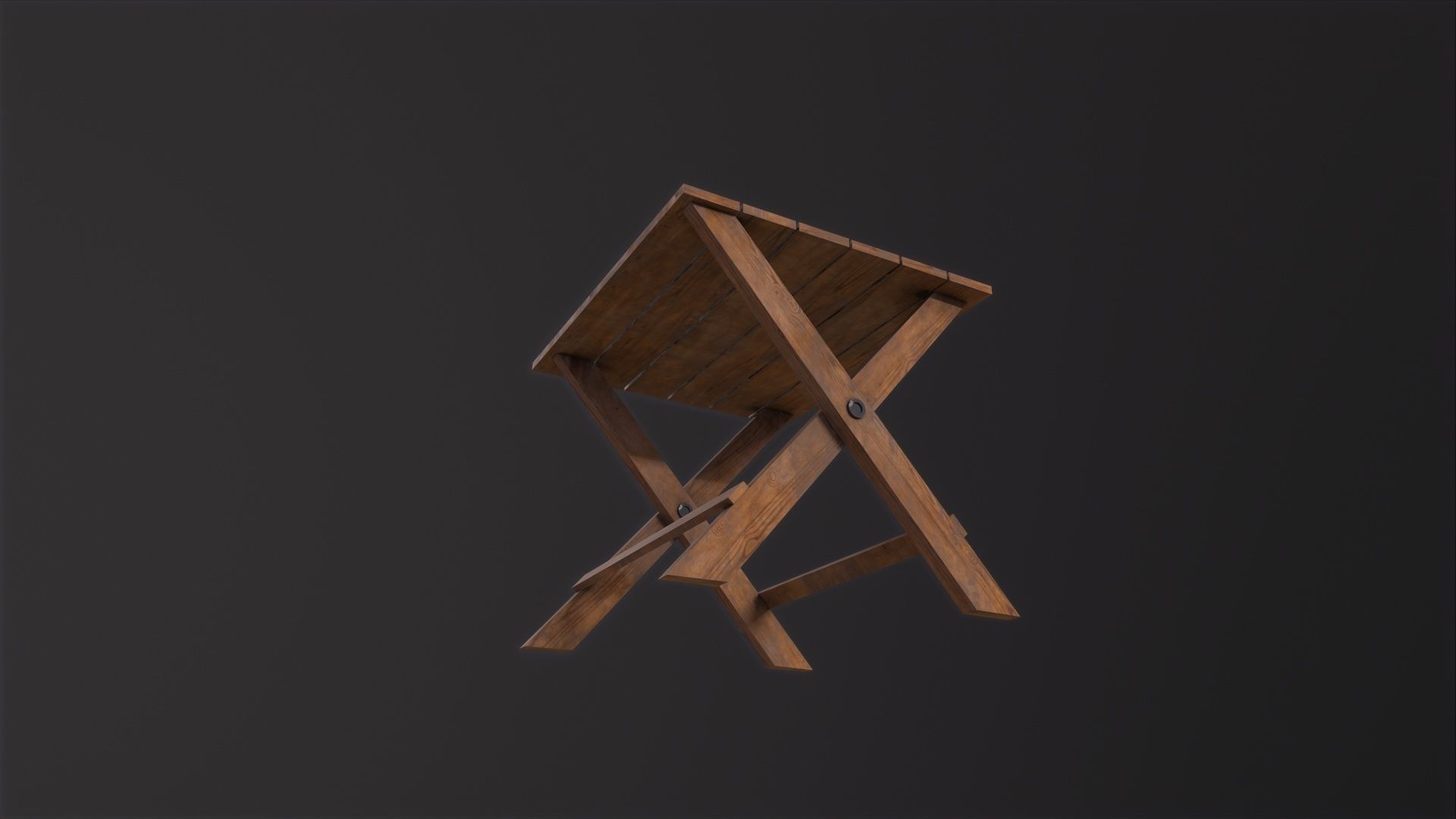 beach table 3D Model Low-poly 3D model_6