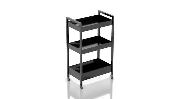 Cart with Wheels Free low-poly 3D model