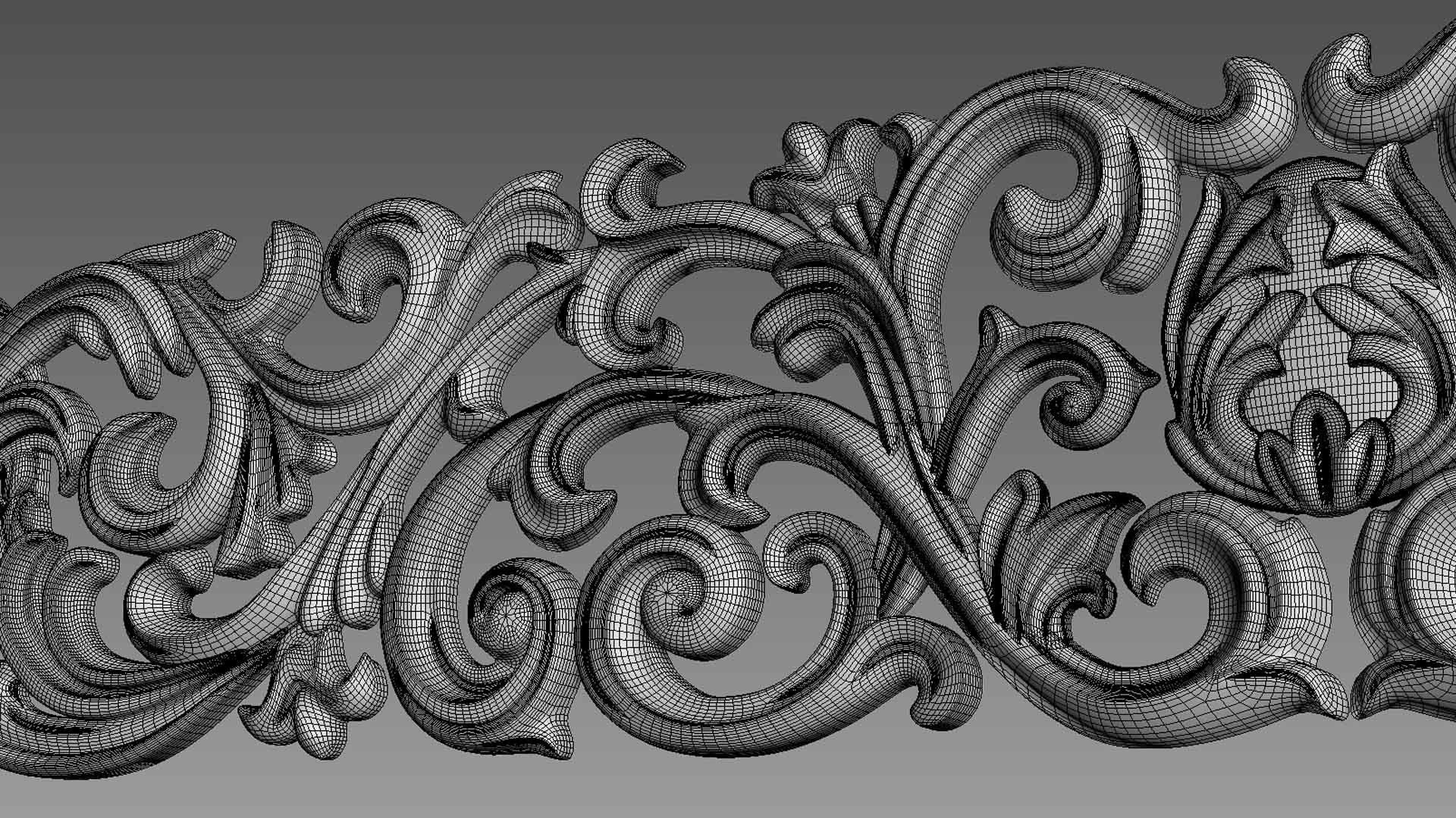 Ornament for furniture 3D model_9