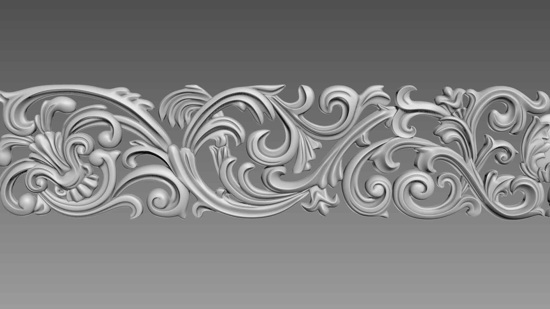 Ornament for furniture 3D model_6