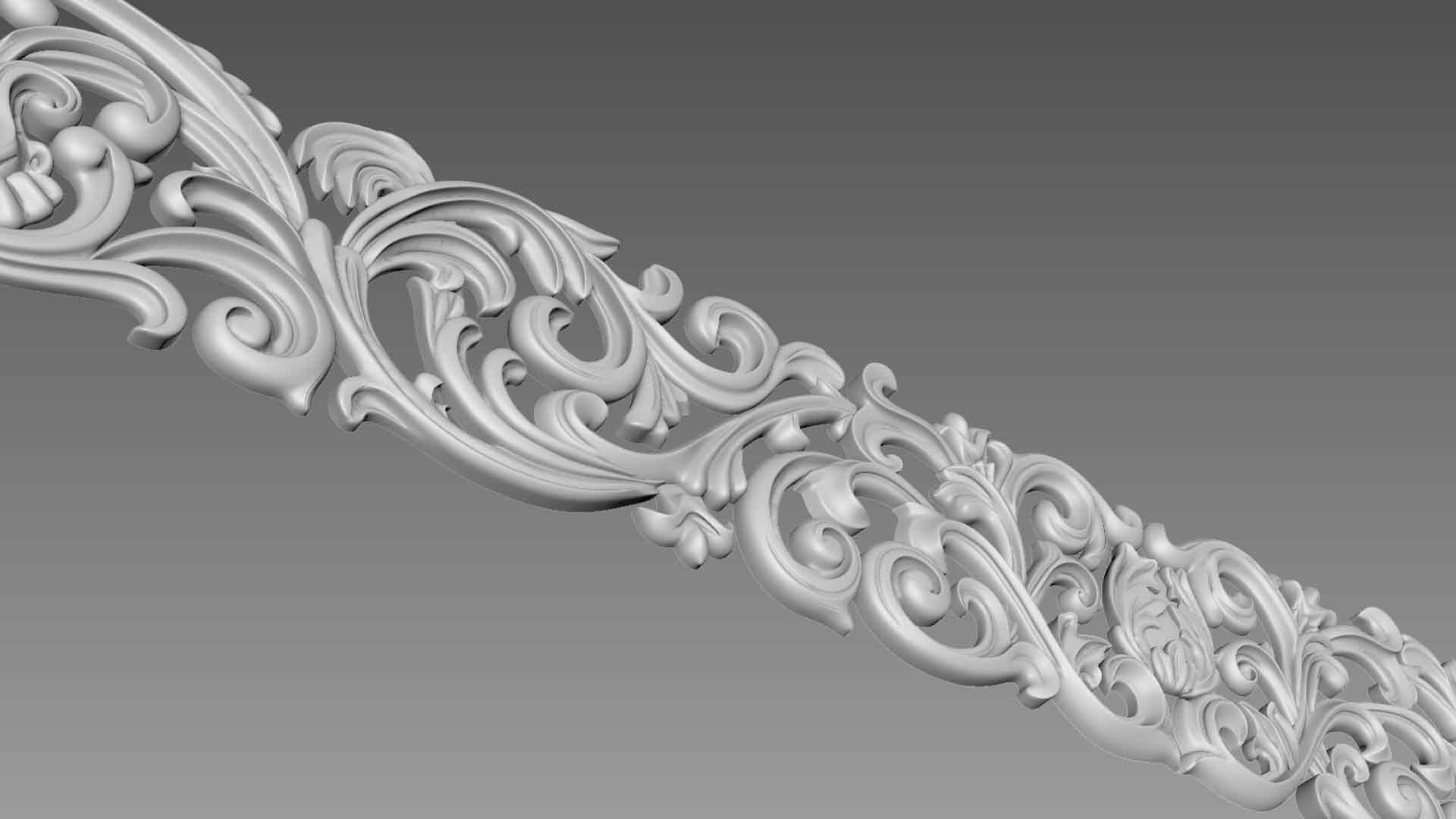 Ornament for furniture 3D model_7