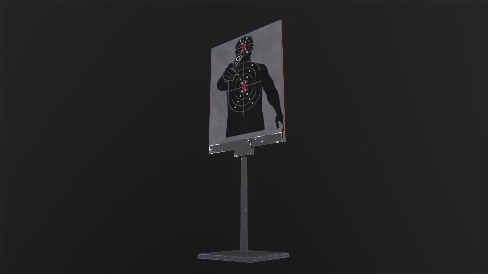 Falling Target 3D Model Low-poly 3D model_4