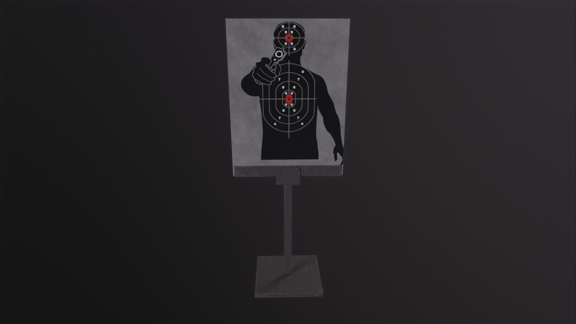 Falling Target 3D Model Low-poly 3D model_3