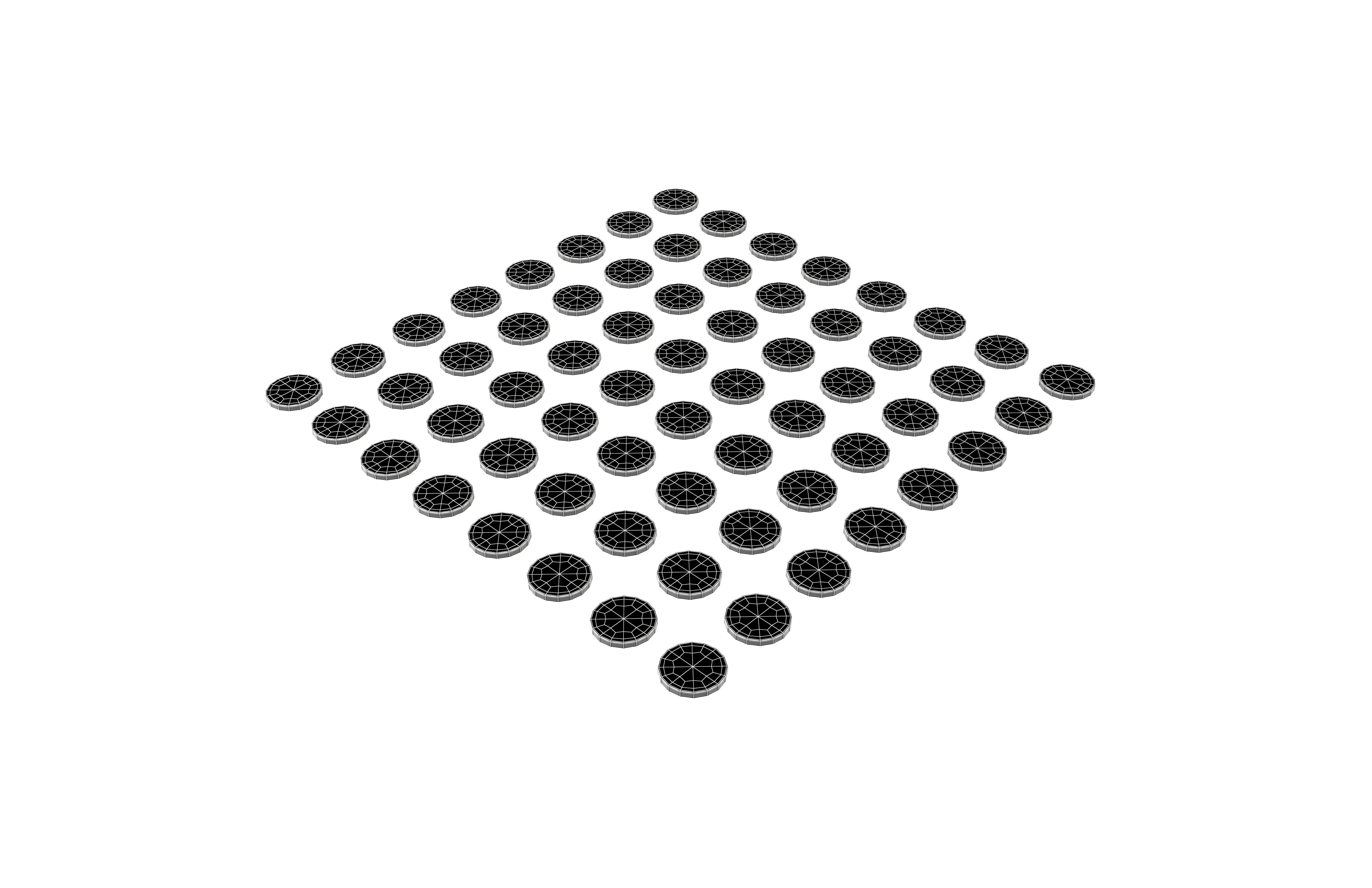 Blind Indicator Tactile Paving Tiles v3 005 Low-poly 3D model_4