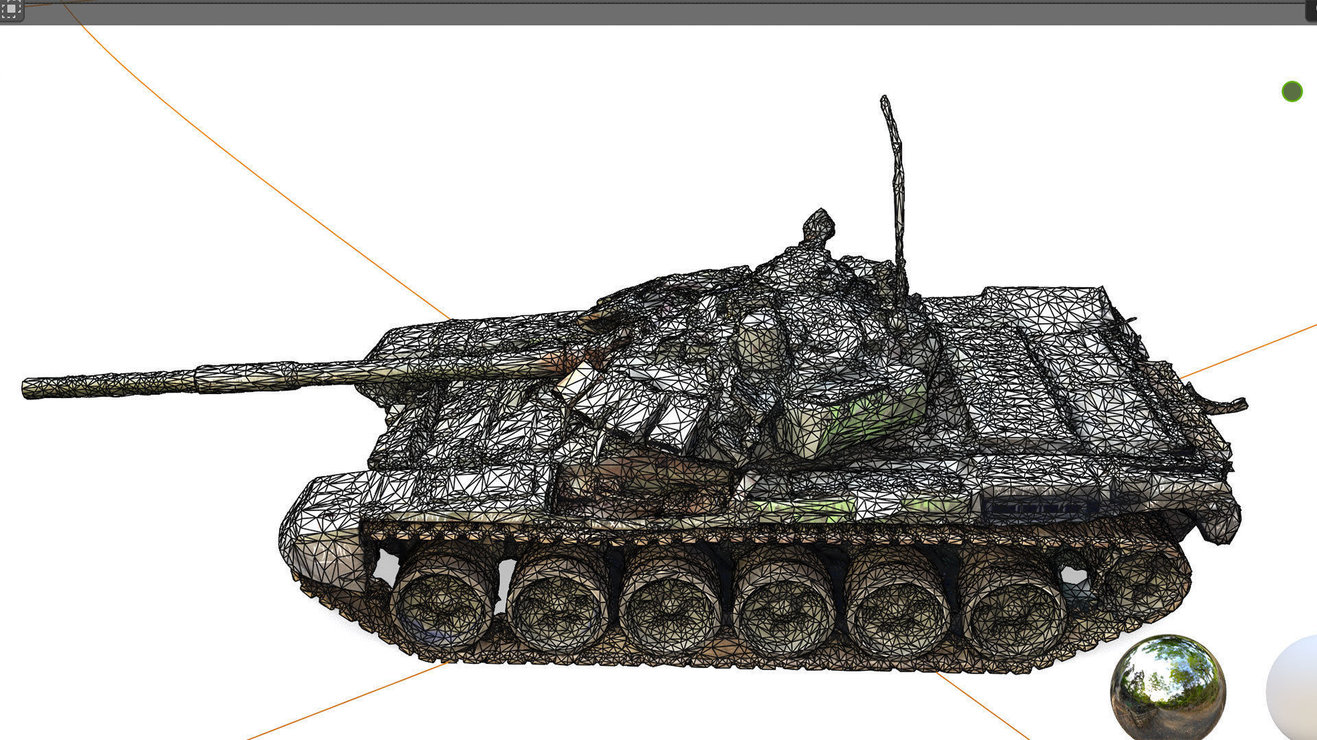 Russian T-90 tank destroyed by Ukrainian army 3D model_5