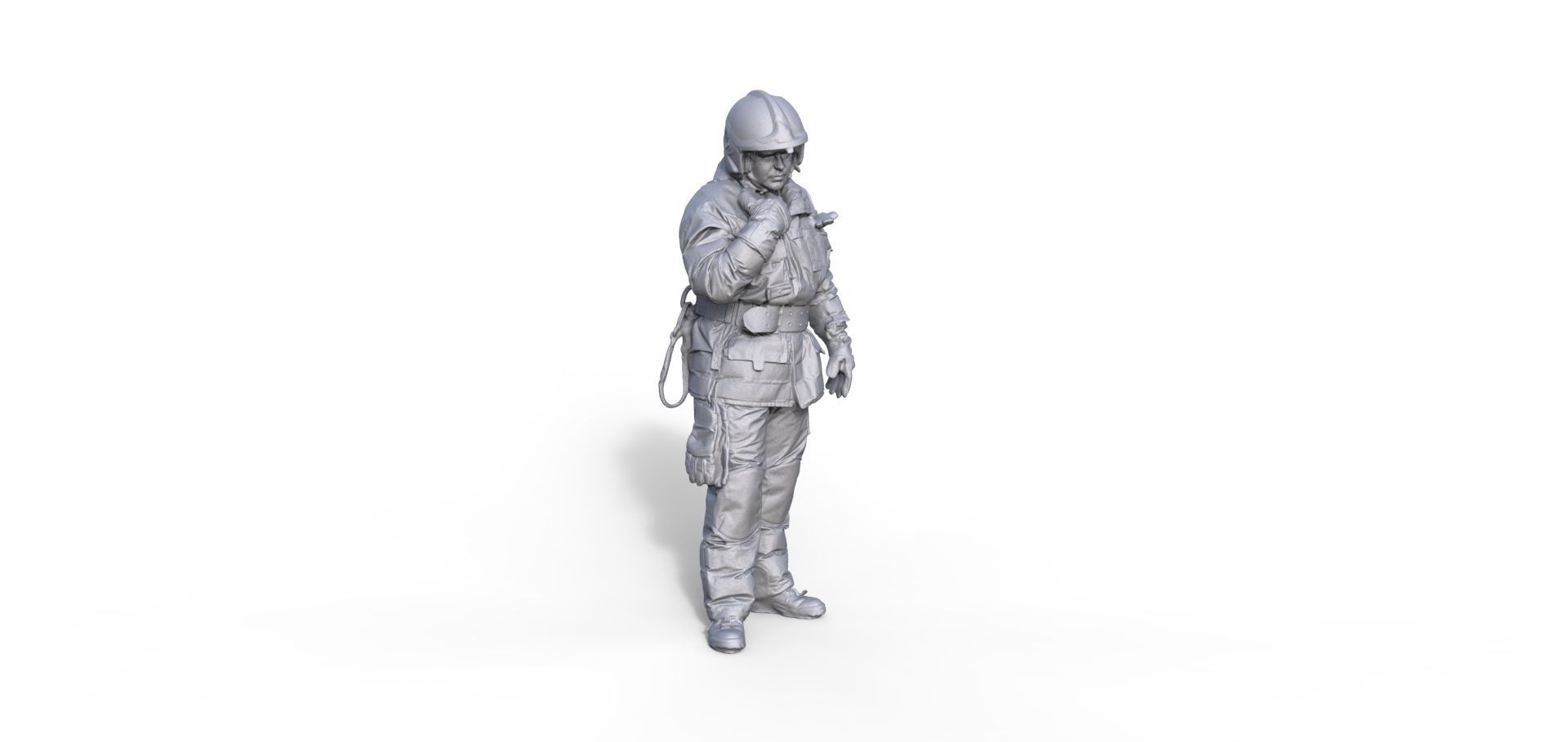 Figure firefighter Andre B 3D print model_1