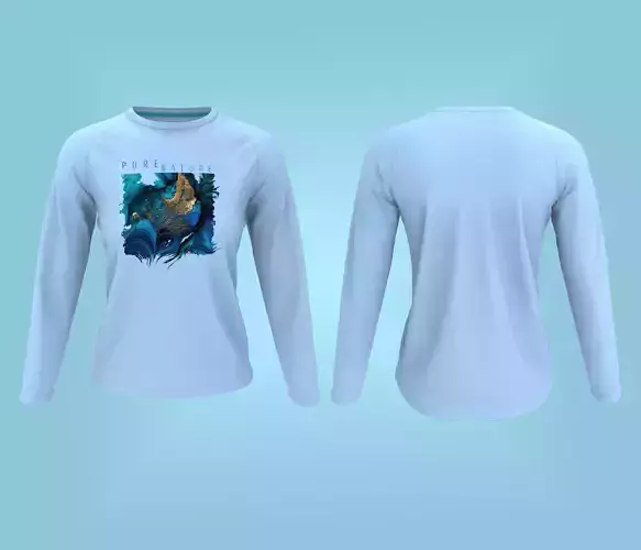  Women Chest Printed Long Sleeve Raglan Tee