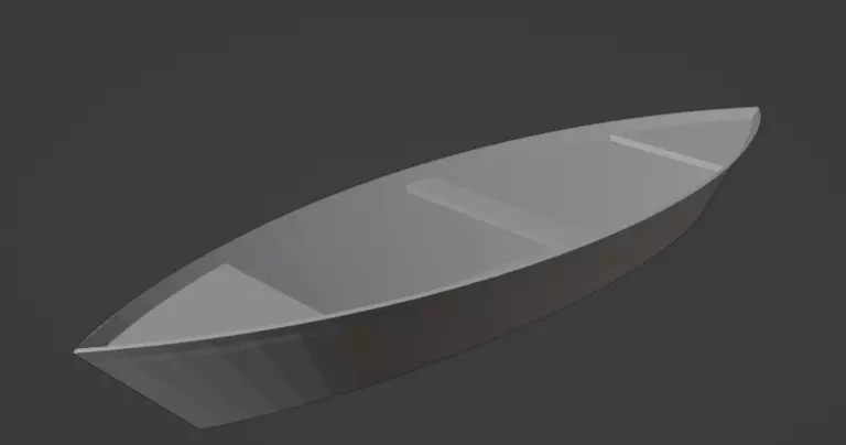 Indian desi boat non coloured 3D model_0