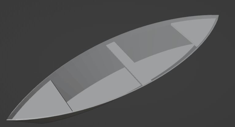 Indian desi boat non coloured 3D model_3