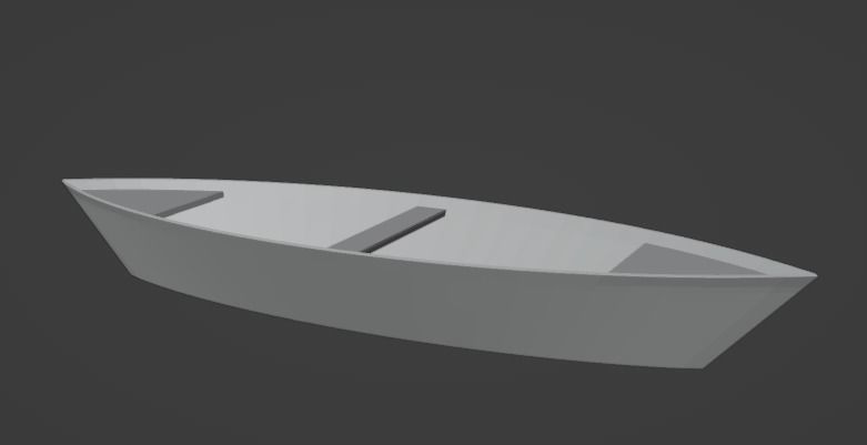 Indian desi boat non coloured 3D model_2