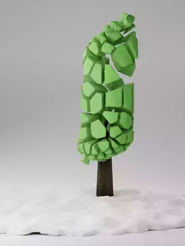 tree with snowy ground 6