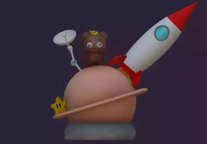 Astronaut teddy bear 3D print model