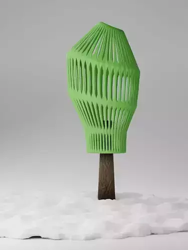 tree with snowy ground 8