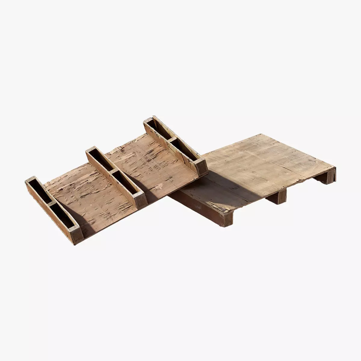 Wooden Pallet 2 Low-poly 3D model_0