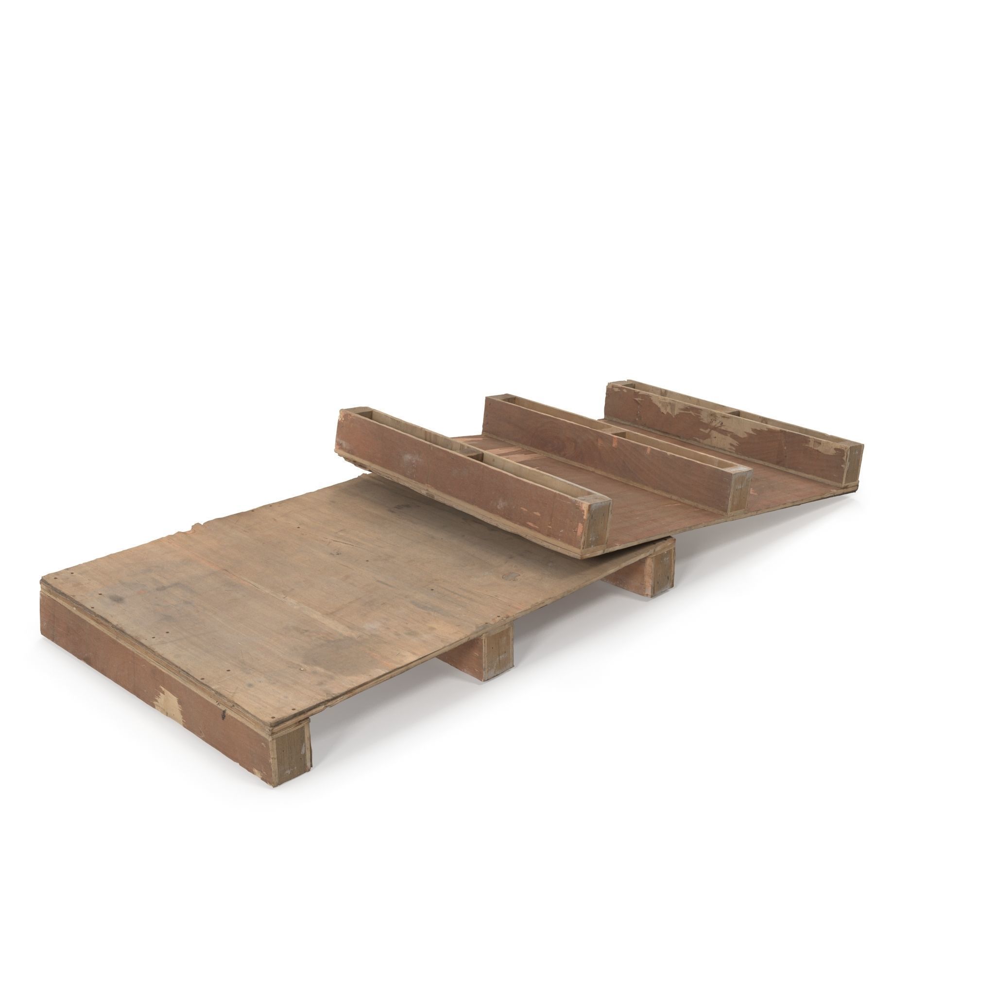 Wooden Pallet 2 Low-poly 3D model_11