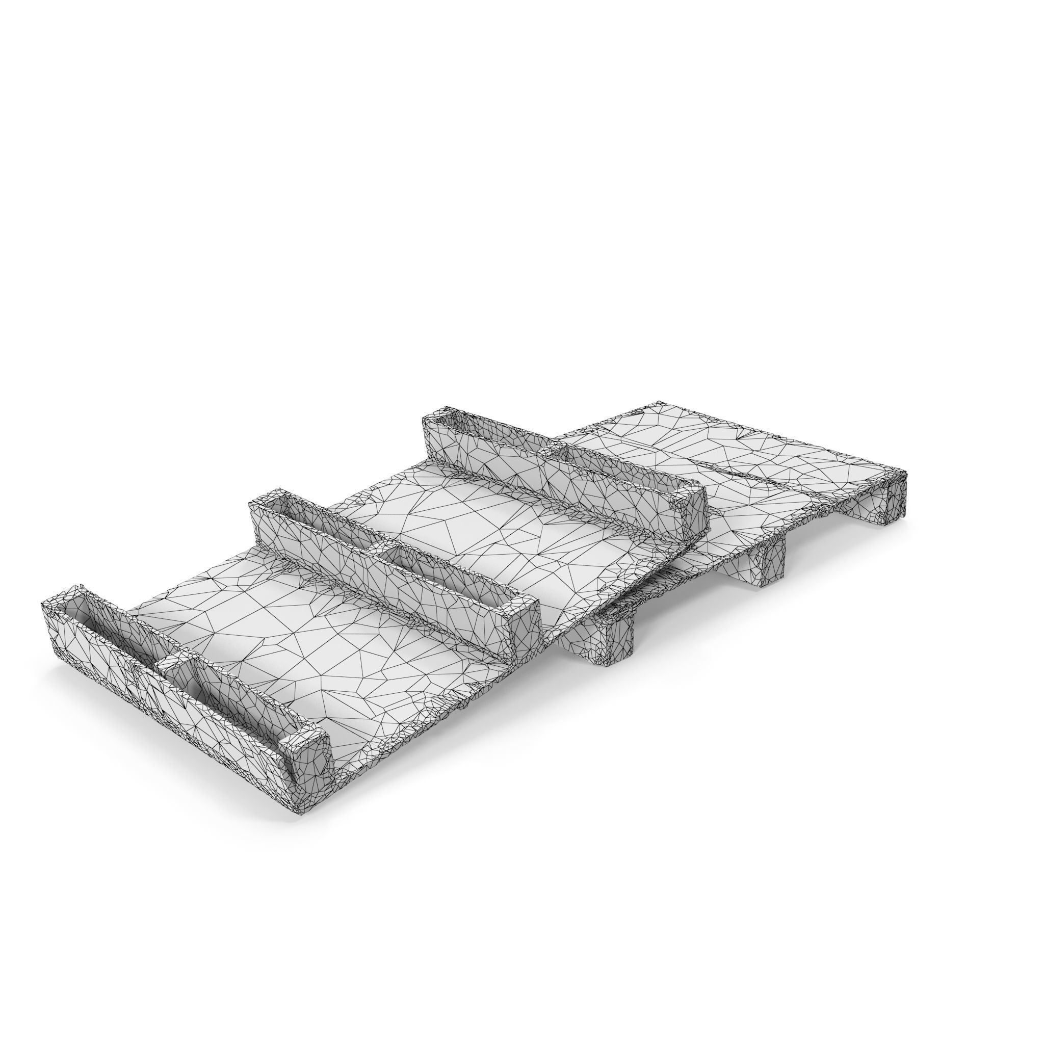 Wooden Pallet 2 Low-poly 3D model_10