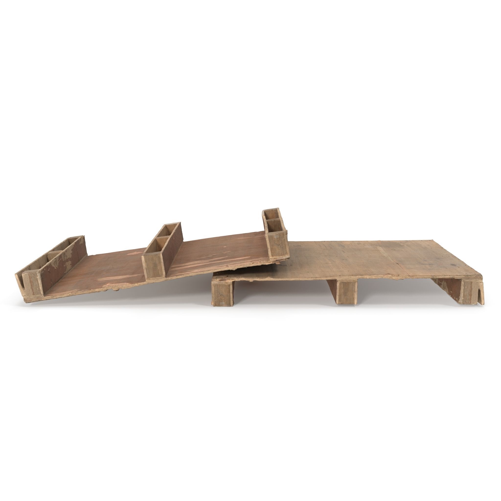 Wooden Pallet 2 Low-poly 3D model_6