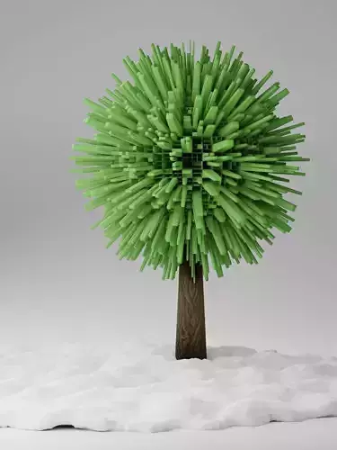 tree with snowy ground 8