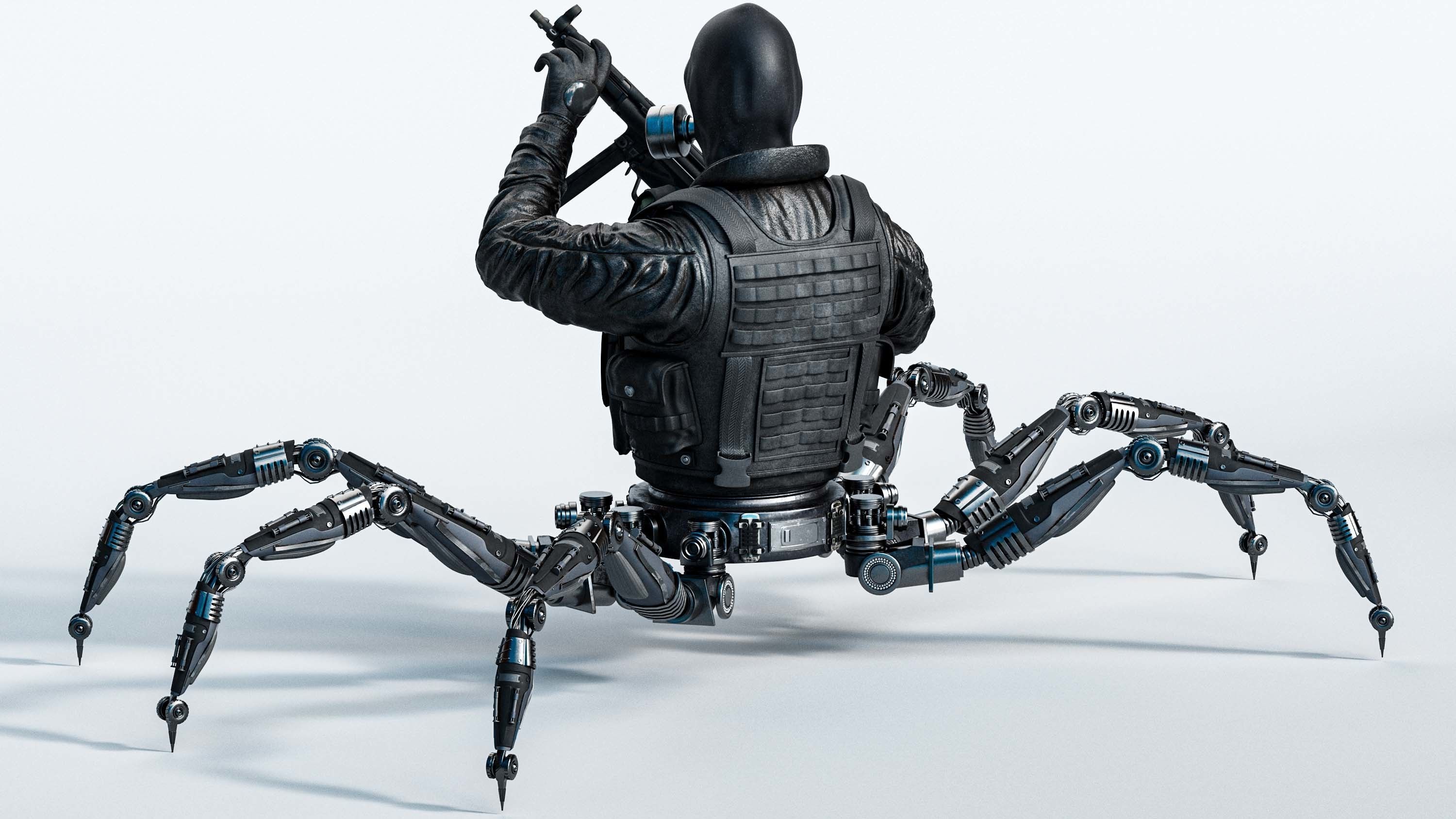 robotic crab special force solider 3D model_1