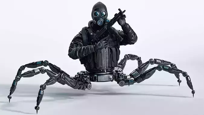 robotic crab special force solider 3D model robotic crab special force solider 3D model
