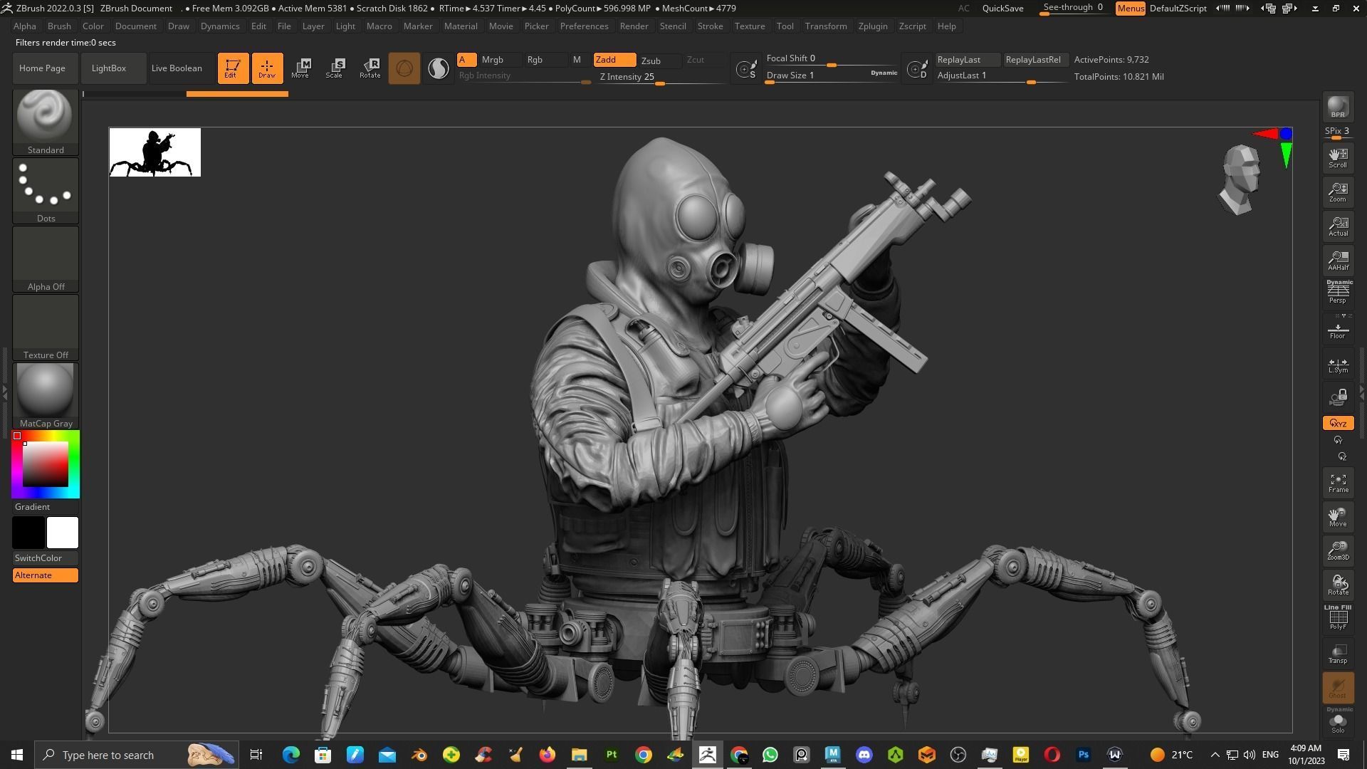 robotic crab special force solider 3D model_13