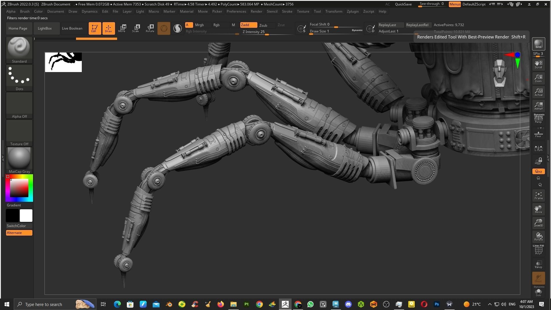robotic crab special force solider 3D model_10