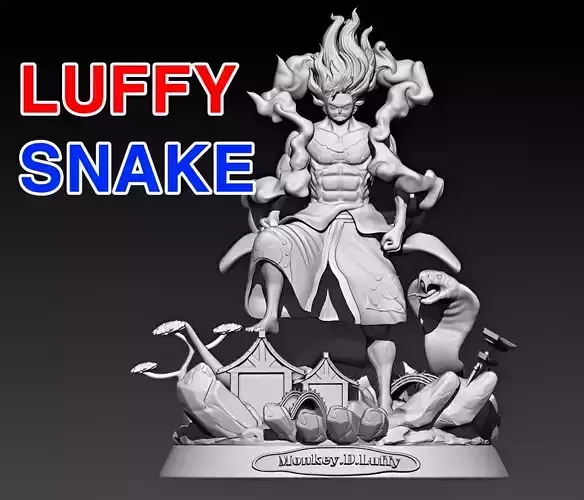 LUFFY GEAR 4 - SNAKE MAN - ONE PIECE - 3D PRINT