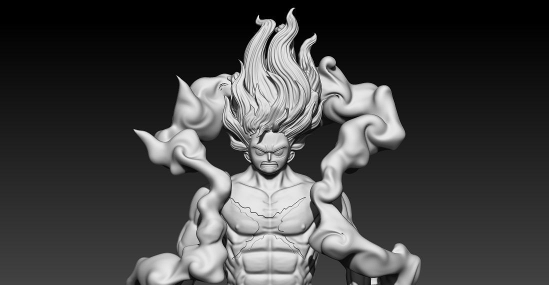 LUFFY GEAR 4 - SNAKE MAN - ONE PIECE - 3D PRINT 3D print model_3