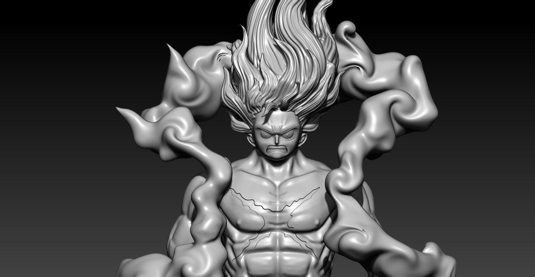 LUFFY GEAR 4 - SNAKE MAN - ONE PIECE - 3D PRINT 3D print model_1