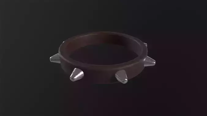 Spiked Collar 3D Model Low-poly 3D model