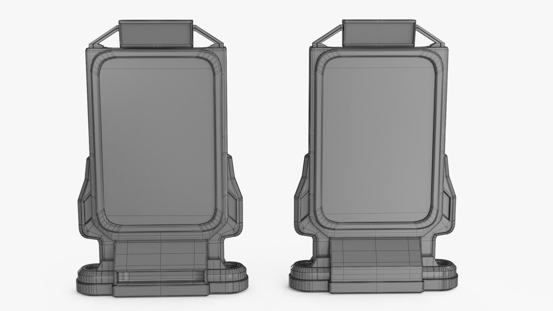 Sci-fi Billboard Sign Low-poly 3D model_11