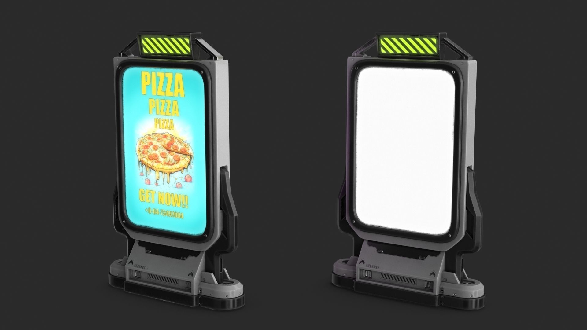 Sci-fi Billboard Sign Low-poly 3D model_10